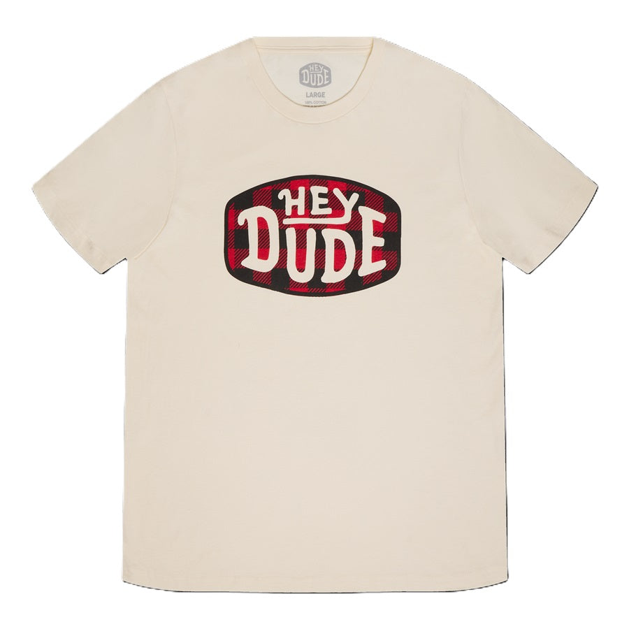 HEYDUDE Plaid Buckle Tee - Natural